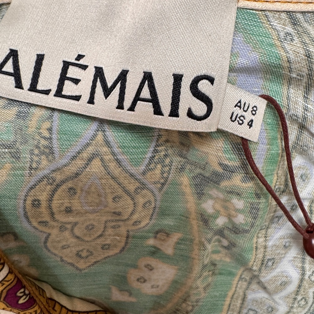 NWT✨ALEMAIS Clemenza Spliced Mini Shirtdress - Picture 8 of 8